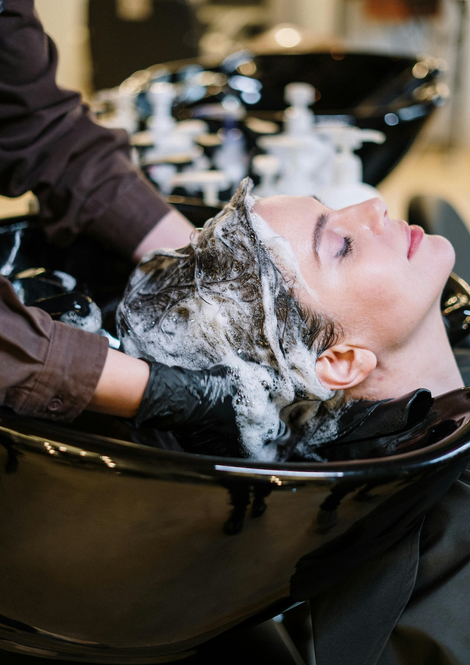 Happy client at Bijal Beauty Salon after a vegan hair service