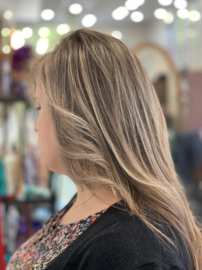 Glossy, straight hair after a cruelty-free smoothing treatment at Bijal Beauty Salon