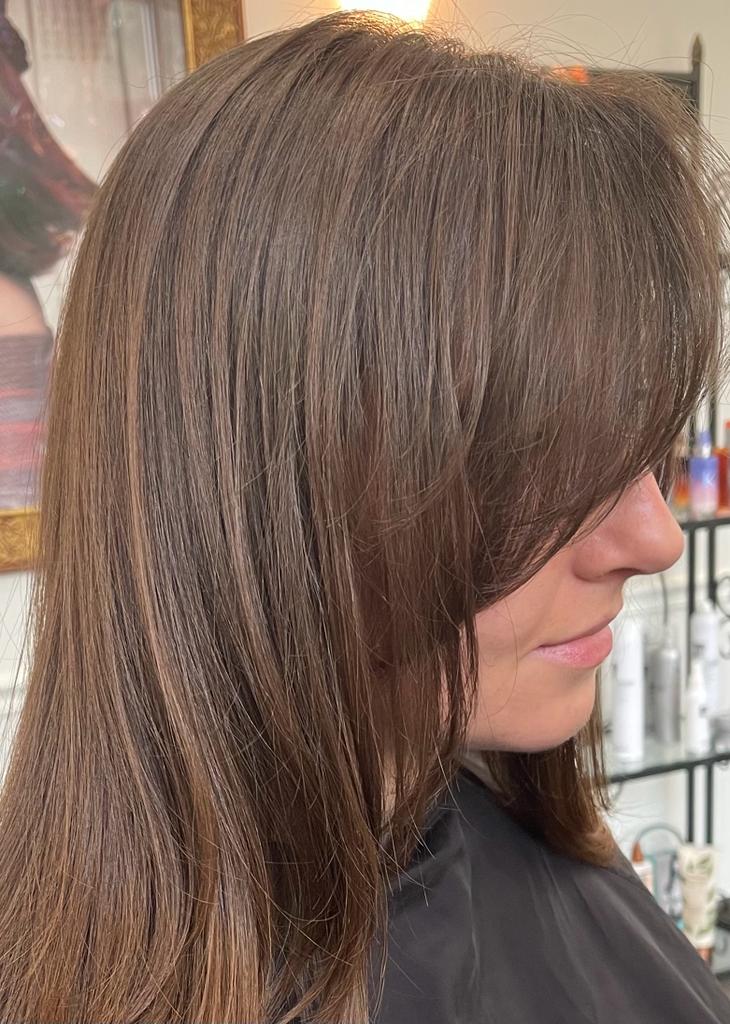 Beautiful brunette hair makeover using 100% cruelty-free hair dye in Riverview, FL